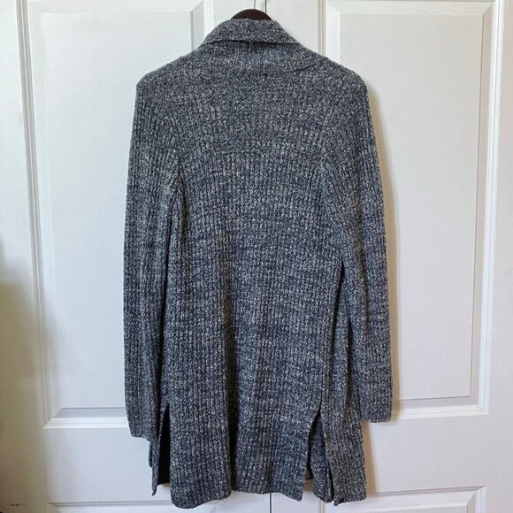 Barefoot Dreams Cozychic Lite Fuzzy Blue  Long Open Cardigan Womens Medium - Picture 7 of 7